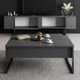 Hanah Home Conjunto Muebles Sala Anthracite, Negro - Soporte TV 180cm, Mesa Café 90cm, Diseño Elegante y Duradero